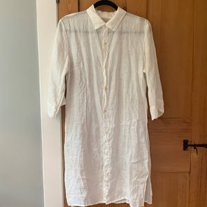 100% Italian linen shirt dress